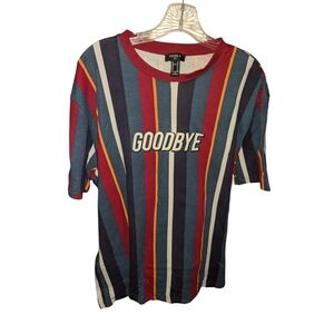 Forever 21 Multicolor Striped T-Shirt Size XL